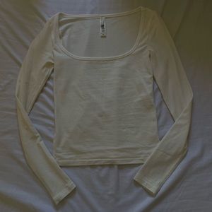 Skims scoop necked white tee